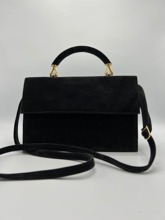 Bolso MILANO terciopelo negro